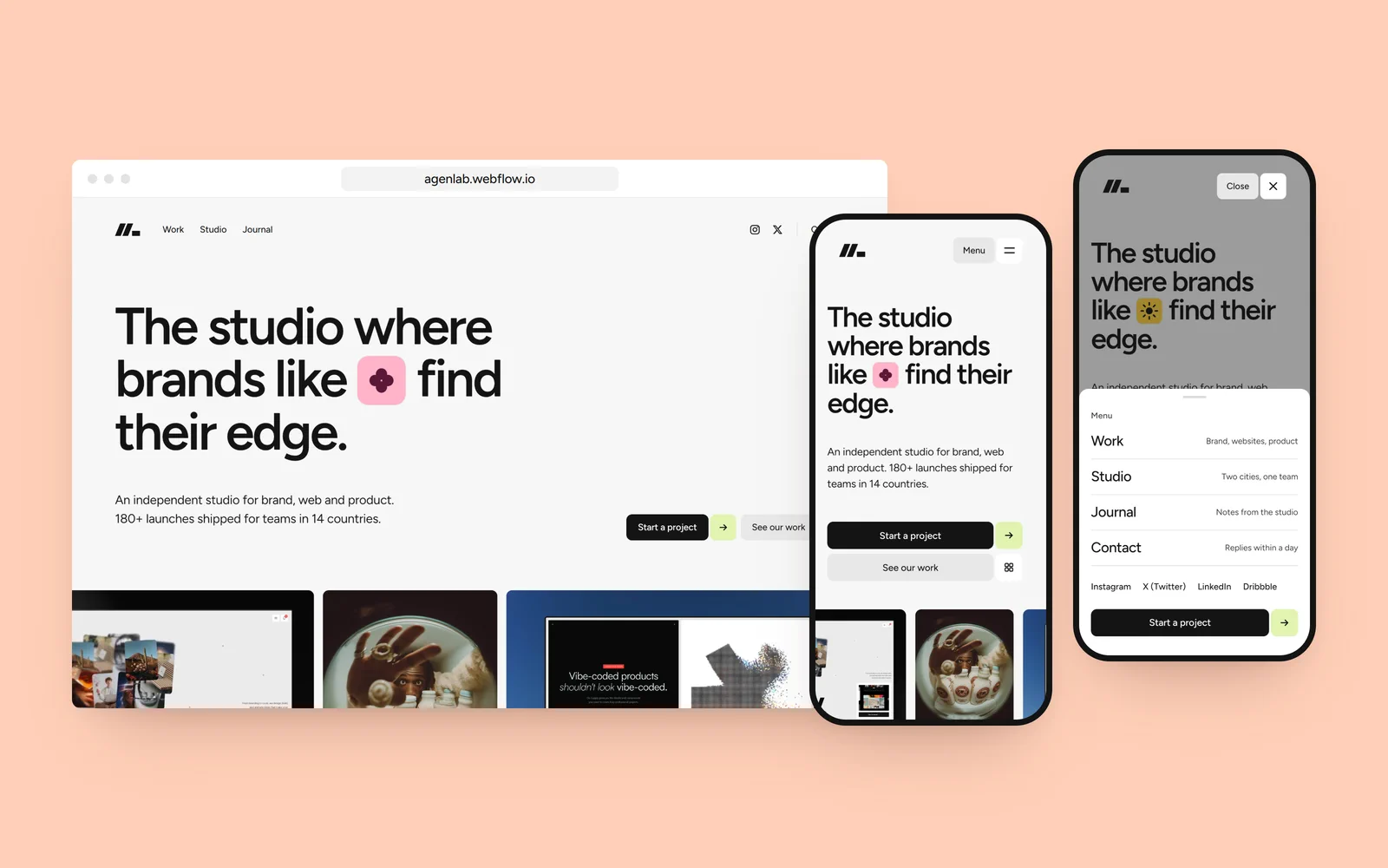 Agenlab — Webflow template — detail